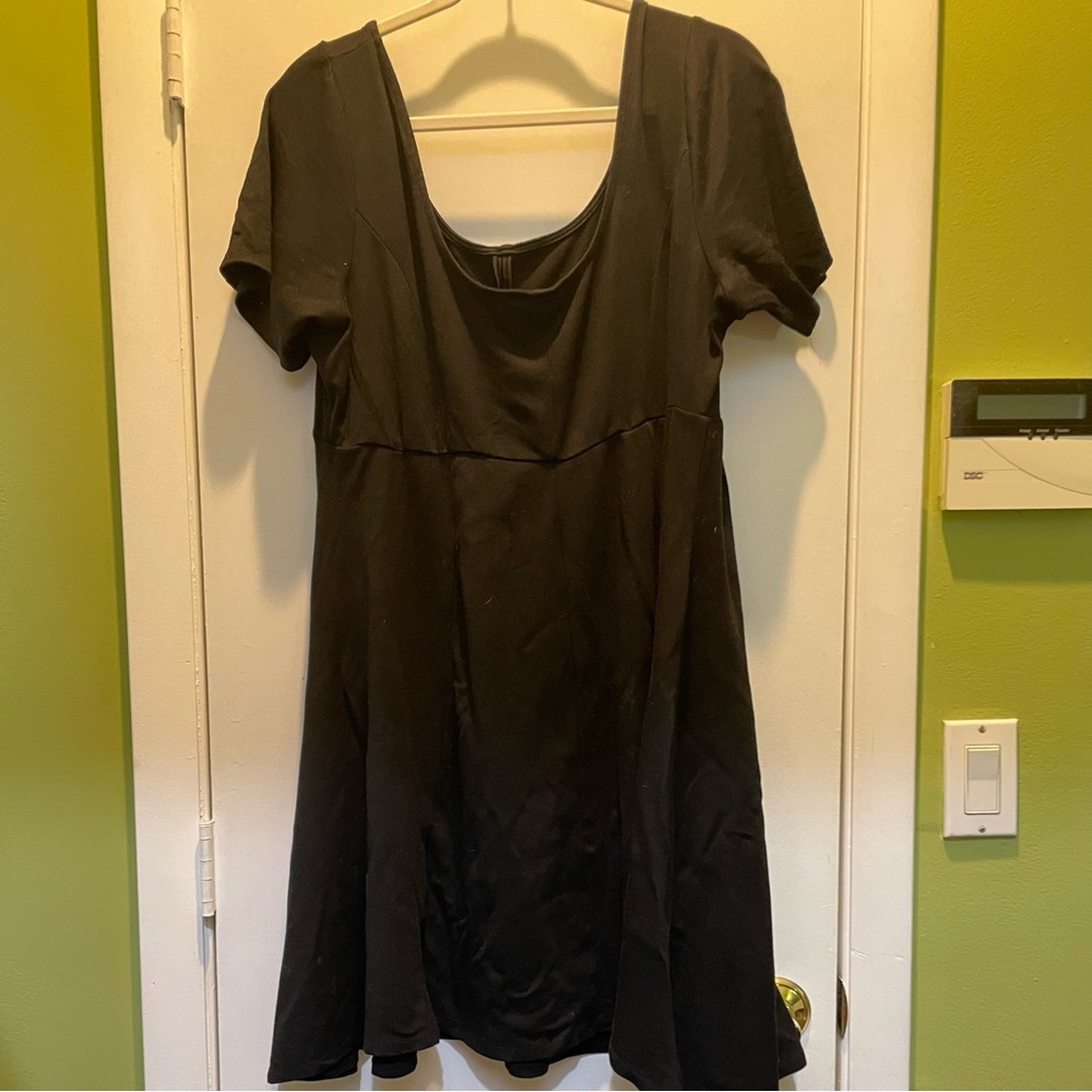 Torrid Scoop Neck Mini Black Skater Dress